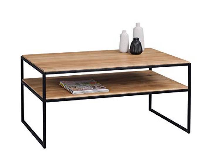 M2 Kollektion Mika 2 - Couchtisch/Beistelltisch 90x60x45cm Wildeiche massiv geölt, Stärke 12mm