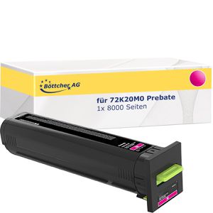 kompatibel für Lexmark 72K20M0 Prebate, Kompatibler Toner , 8000 Seiten, magenta