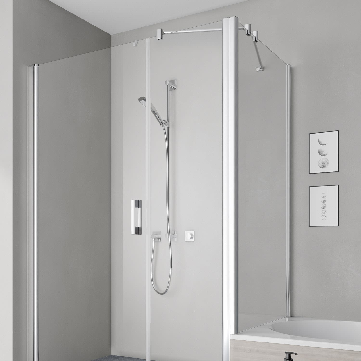Kermi Pega Seitenwand verkürzt auf Badewanne 70 cm