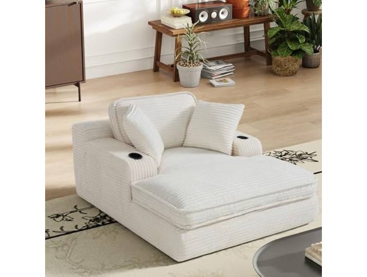 MALOL Schlafsofa, Boneless Sofas & Couches, Schlafcouch mit Schlaffunktion, Couch mit Chaiselongue, 3 Kissen, Bequeme Sofa Couch für Schlafzimmer & Wohnzimmer, Grau, 170cm * 133cm * 66cm, Beige