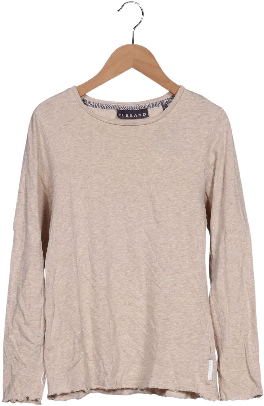 Elbsand Damen Langarmshirt, Beige, Gr. S, Baumwolle - Second Hand