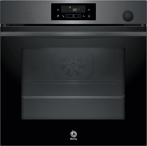 Horno a vapor - Balay 3HA4121G3, Multifunción, Aquálisis, 71 l, Función Freidora de aire, Vapor Plus,60 cm, Negro