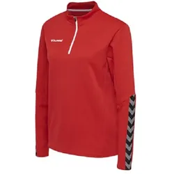 hummel Hmlauthentic Half Zip Sweatshirt Wo - Damen - true red - X