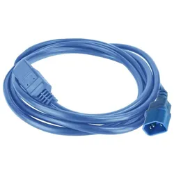 ACT Powercord C14 - C21 IEC60320 blue 3 m (3 m), Stromkabel, Blau