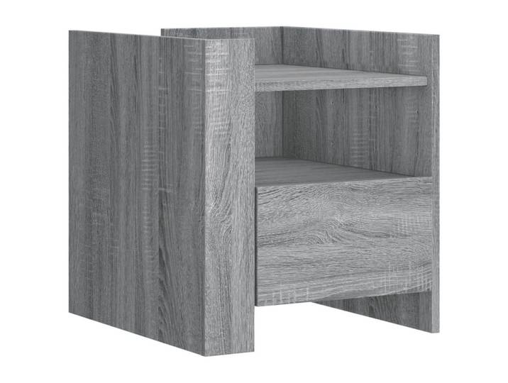 furnicato Nachttisch 45 x 50 x 50 cm Grau Sonoma (1-St), Beistelltisch mit Schublade und flexiblen Montagemöglichkeiten