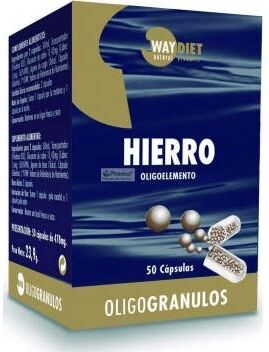 Waydiet Natural Hierro Oligogranulos 50 caps