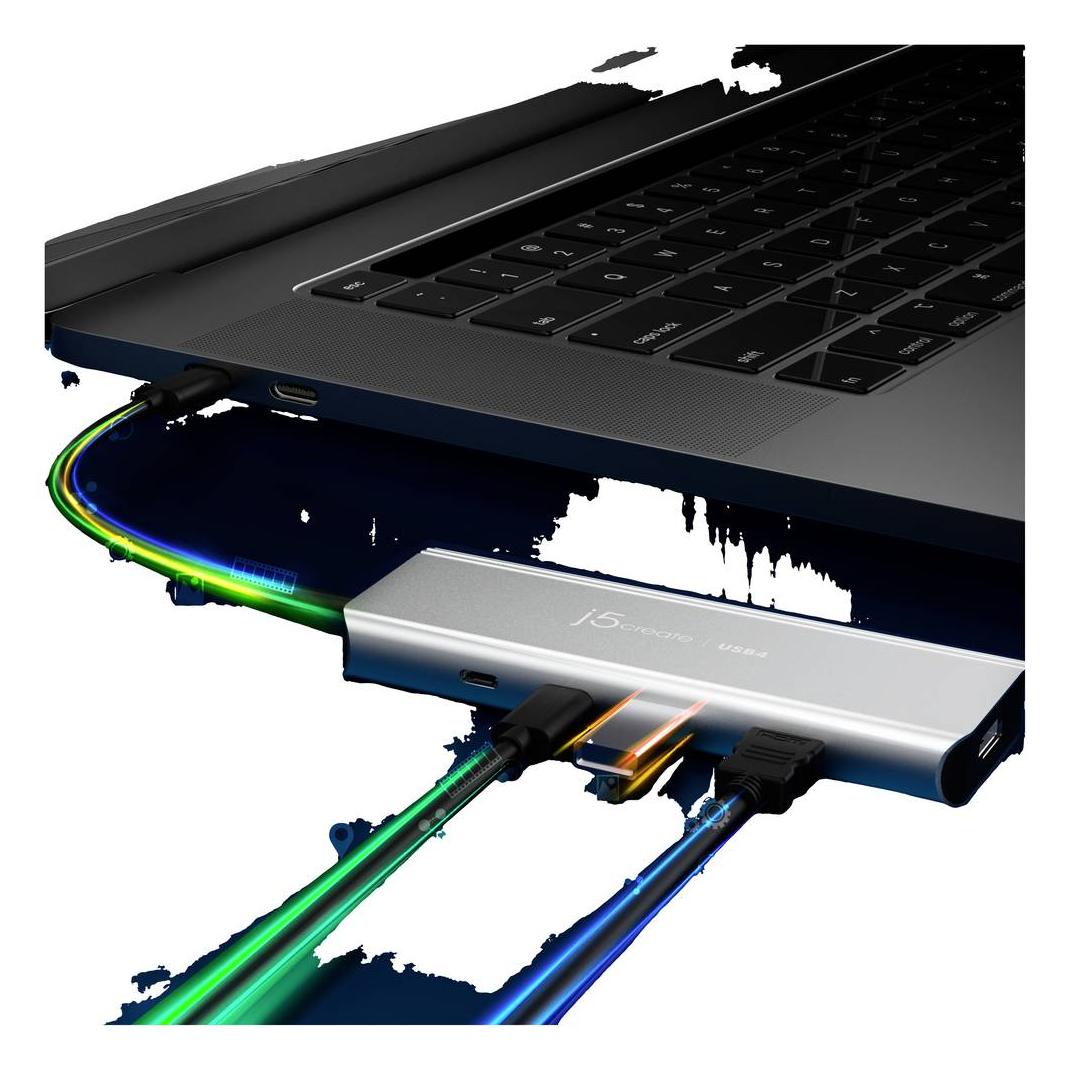 j5Create JCD401-N Hub multiporta Dual 4K USB4 (USB-C, 5 Ports) (JCD401-N)