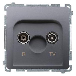 Kontakt Kontaktinis asmuo Simon Lizdas antena Simon Basic R-TV galinis inox (BMZAR1/1.01/21) (WMUA-05010z-J011)