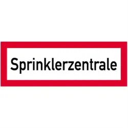 Aufkleber Sprinklerzentrale, Folie, 297x105 mm