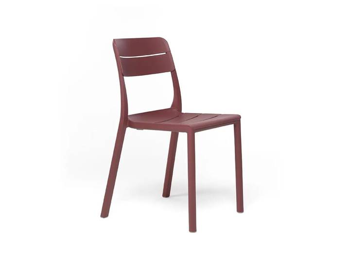 NARDI set de 4 chaises d'extérieur CASSIA BISTROT (Bourgogne - Polypropylène PRV)
