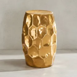 KADIMA DESIGN Orientalischer Beistelltisch ENNS: Hammerschlag-Design, Aluminium, pflegeleicht