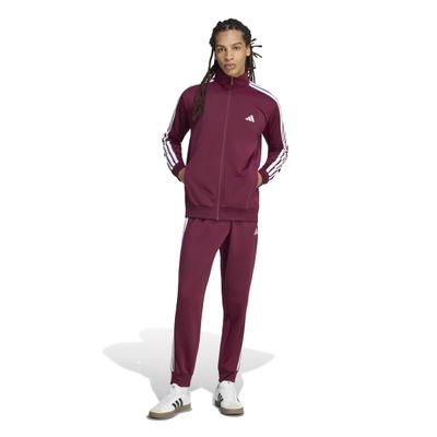Trainingsanzug ADIDAS SPORTSWEAR "DAYREADY", Herren, Gr. XL, rot (team maroon 2, weiß), Obermaterial: 100% Polyester, Sportanzüge Trainingsanzug