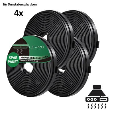 Aktivkohlefilter x4 passend für LEVIVO Dunstabzugshauben