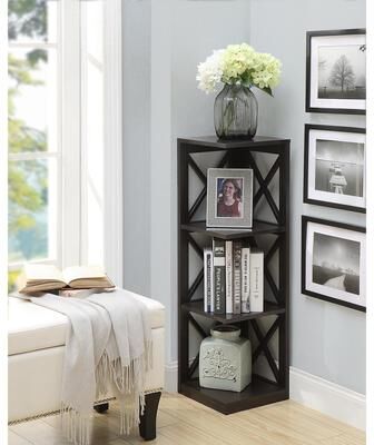 Convenience Concepts Oxford 3 Tier Corner Bookcase