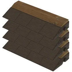 WellHome Combi-Wood Pack 4 Abschlussstücke für Bodenfliesen aus Kiefernholz 39x19,5x6 cm mit männlichem Finish