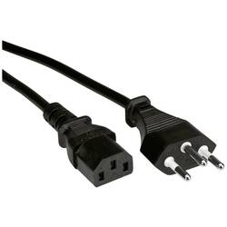 VALUE Netzkabel T12 auf C13, schwarz, 3 m 19.99.1222