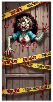 Inspire Essentials Moonlit Graveyard Halloween Door Banner 21