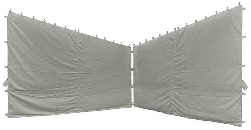 Siena Garden J05232 Seitenteile zu Pavillon Berlino 3x3 m, grau, 2er Set Bezug aus Polyester, 160g/m² in hellgrau, 2 Stück