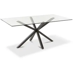 BOOOM Esstisch Star 160 x 90 cm Glas Schwarz