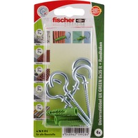 Universaldübel UX GREEN 6x35 R RH K grün, 4 Stück, mit Rundhaken