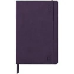 Rhodia, Agenda, Webplanner 2027, A5, 80 Blatt elfenbein 90g, vertikales Kalenderraster - Aubergine (A5)