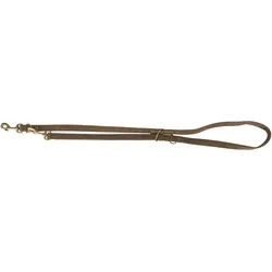 Trixie Pure adjustable lead, leather, L–XL: 2 m/25 mm, brown (Hund, Allgemein), Halsband + Leine