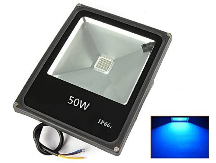 LED Bouwlamp Blauw - 50 Watt - Plat