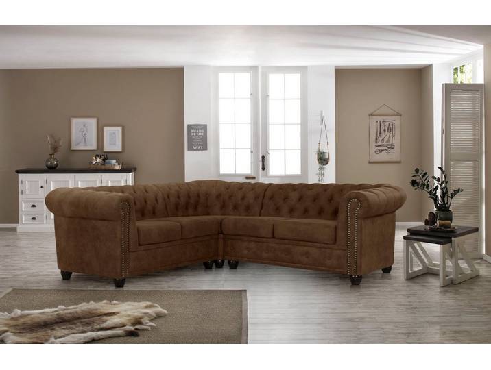 Home affaire Chesterfield-Sofa Rysum L-Form, Chesterfield-Optik, gleichschenklig