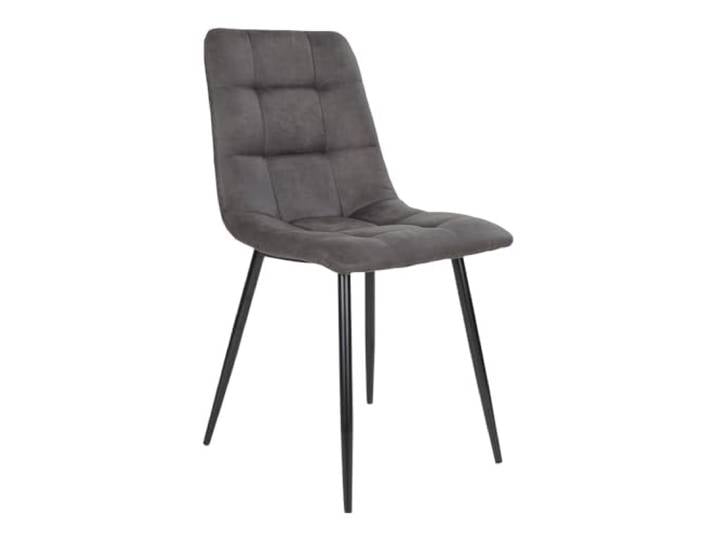 möbelando Polsterstuhl >Middelfart< (2er-Set) in Grau - 44x86x55 (BxHxT)