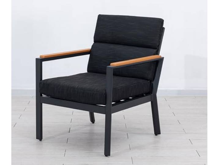 Gardissimo Luxus Aluminium Nonwood Dining Loungesessel Nara Anthrazit Wasserabweisende Kissen