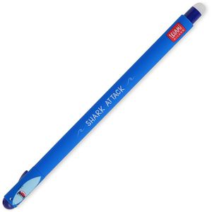 Legami Gelschreiber Shark - Shark Attack , radierbar, Strichbreite 0,7 mm, Schreibfarbe blau