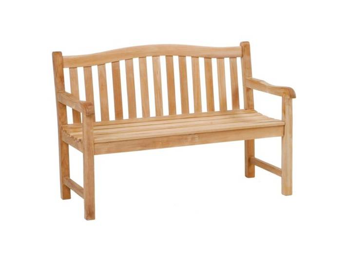Zebra Yachtclub Gartenbank 130 cm Teak mit Edelstahlbeschlägen