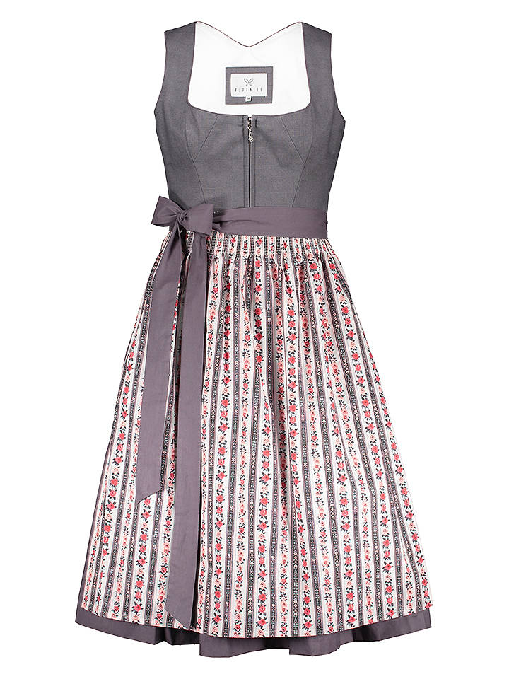 Alpenfee Dirndl "Vivi" in Grau - 42