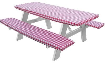 "Violet Linen Deluxe Checkered Gingham Pattern Tablecloth - 72"" X 28"""