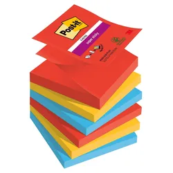 Post-it® Super Sticky Playful Haftnotizen 7,6 x 7,6 cm
