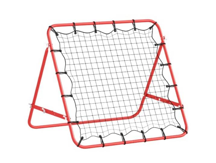 HOMCOM Rebounder für Fußball, Stufenlos Verstellbar 84 x 84 cm Rot Fussball Rebounder, Kickback Rückprallwand Fußballtor, für Jugendliche, Schuss-, Pass- und Ballannahmetraining