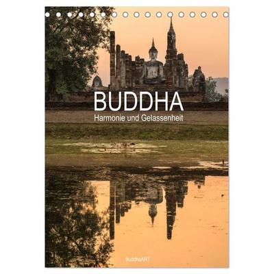 Buddha - Harmonie und Gelassenheit (Tischkalender 2027 DIN A5 hoch), CALVENDO Monatskalender