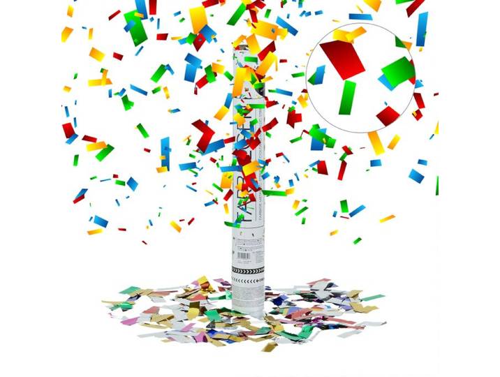 Relaxdays 10x Party Popper 40 cm Bunt