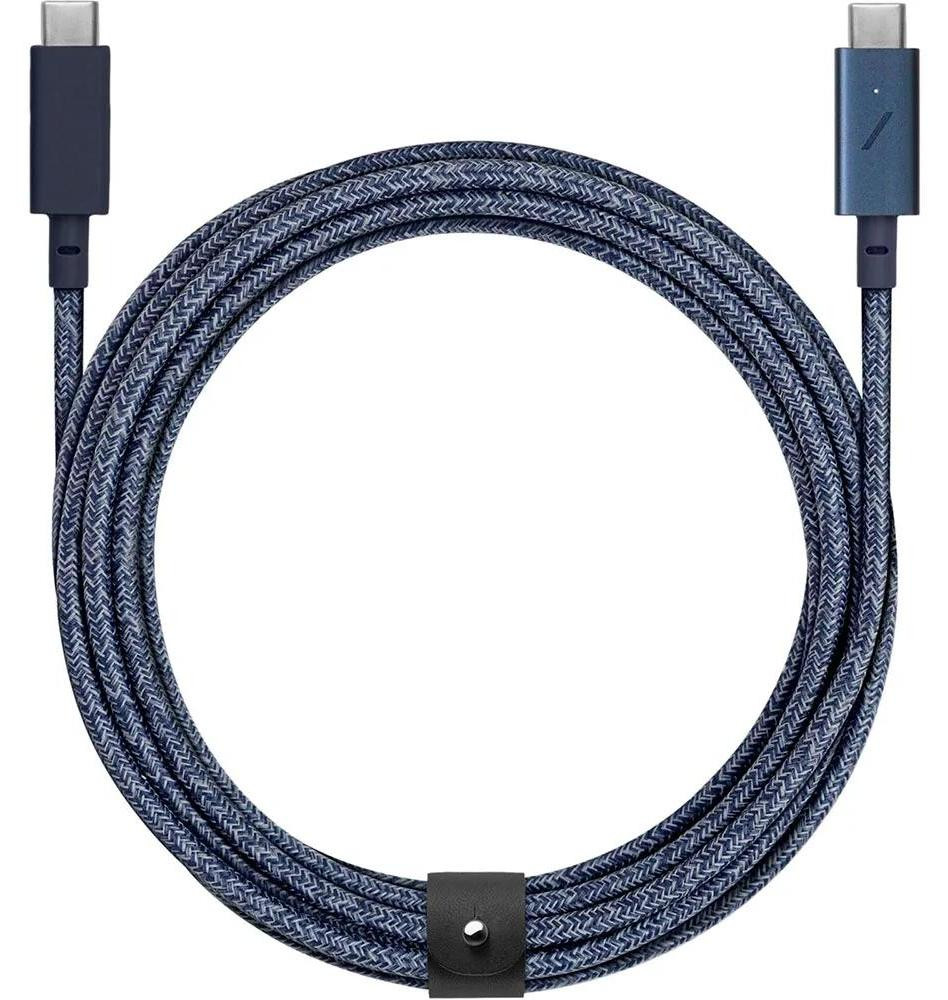 Native Union Belt Cable USB-C naar USB-C Pro, 2,4 meter, Indigo
