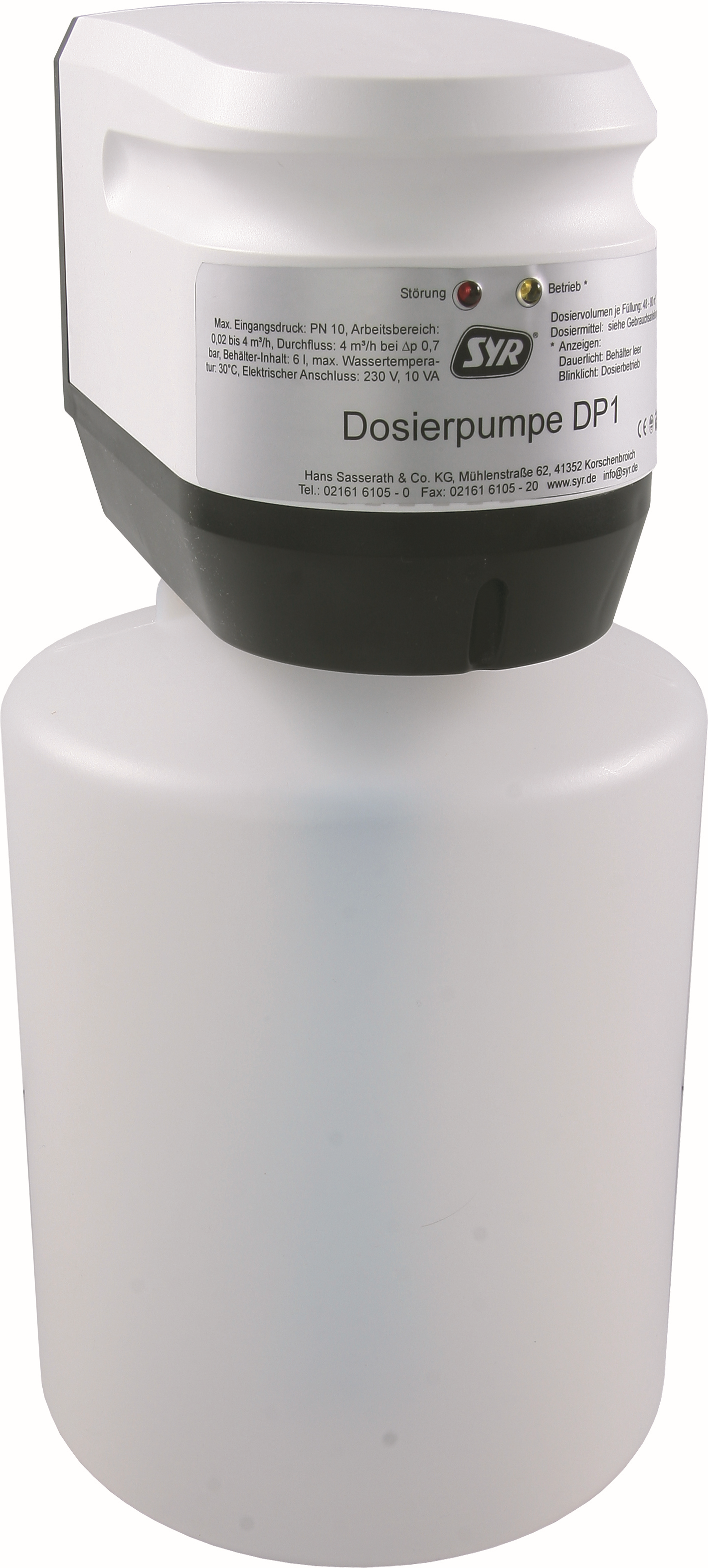 Syr - Sasserath Syr - Pompe doseuse Sasserath 3100.00.000 DP 1 3100, avec récipient doseur 6 l