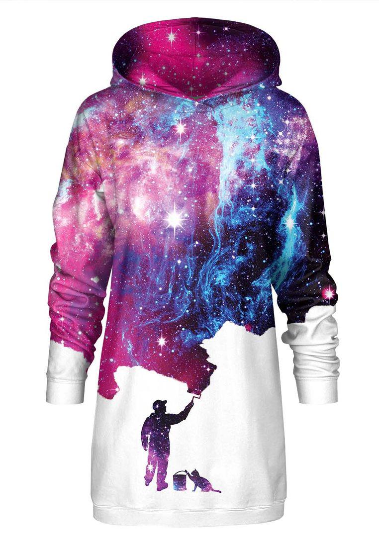 "Galaxy Painter" Oversize hoodiejurk