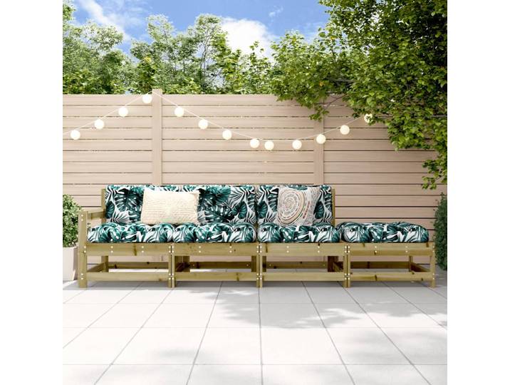 vidaXL 4-tlg. Garten-Lounge-Set Kiefernholz Imprägniert