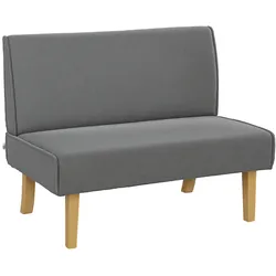 HOMCOM - 2 Sitzer Sofa - 110L x 62B x 85H cm - grau