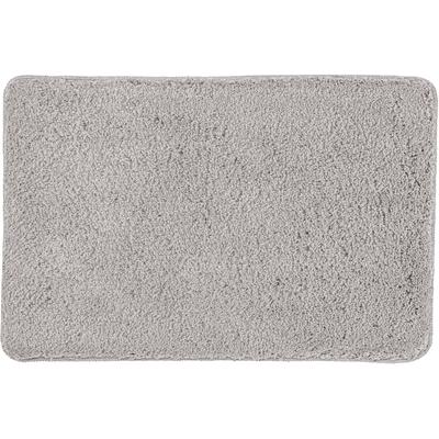 Badematte KLEINE WOLKE "»Scott«, Badvorleger, Badezimmer Teppich", grau (silbergrau), H:12mm, Polyester, Badematten, Badematte, Badteppich, Uni Farben, weich & kuschelig