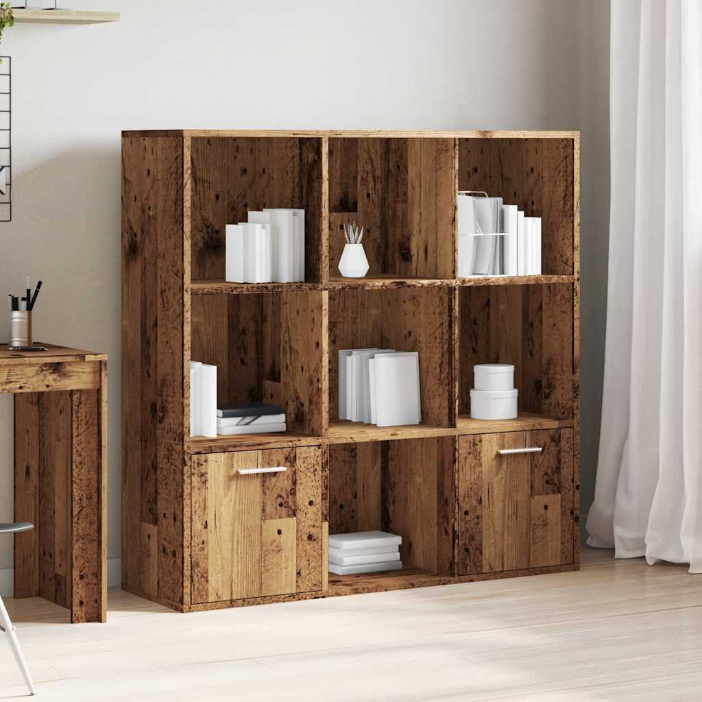 Latitude Run Arundhati Cube Bookcase Old Wood 98cm H x 98cm W x 30cm D