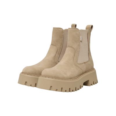 Stiefel BUFFALO "Buffalo ASPEN CHELSEA - VEGAN NUBUCK", Damen, Gr. 39, beige (braun), Kunstfaser, Schuhe Stiefel