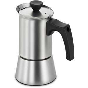 Siemens Espressokocher Espressokanne HZ9ES100, Induktion, Edelstahl, silber, 200ml, für 4 Tassen