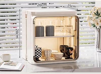 Discount Dollar Deals Water Cup Storage Rack, Desktop Coffee Mug Organizer, Household Dust Proof Tea Cup Holder, Drip Cup Holder, Tea Set white