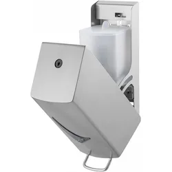 Valera, Seifenspender + Seifenschale, Wings Seifenspender kurzer Hebel Anti-Fingerprint 400 ml Universalspender Flüssigseife