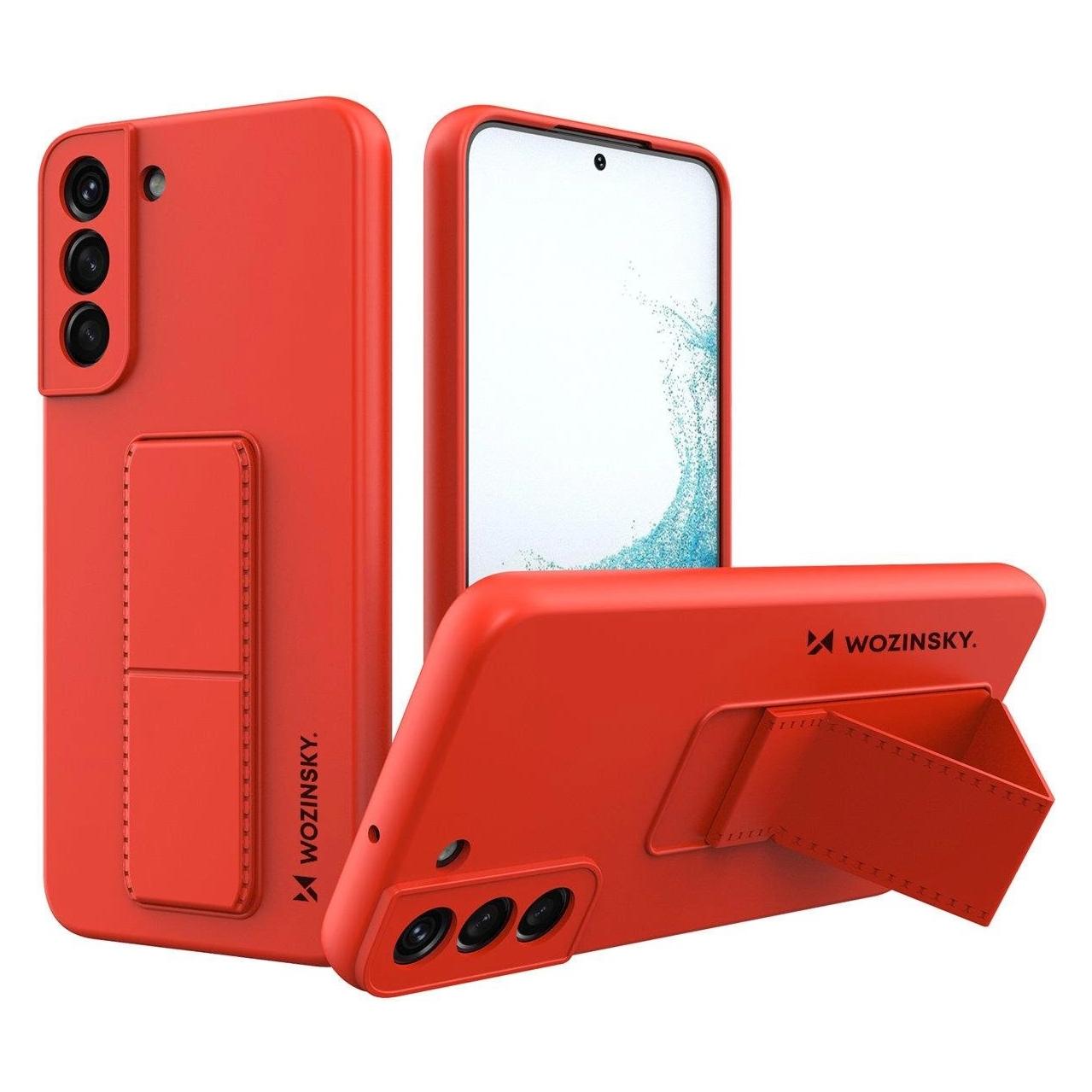 Wozinsky Kickstand Case silicone stand cover for Samsung Galaxy S22 + red (Samsung Galaxy S22+) (Wozinsky Kickstand Samsung S22 Plus Red)